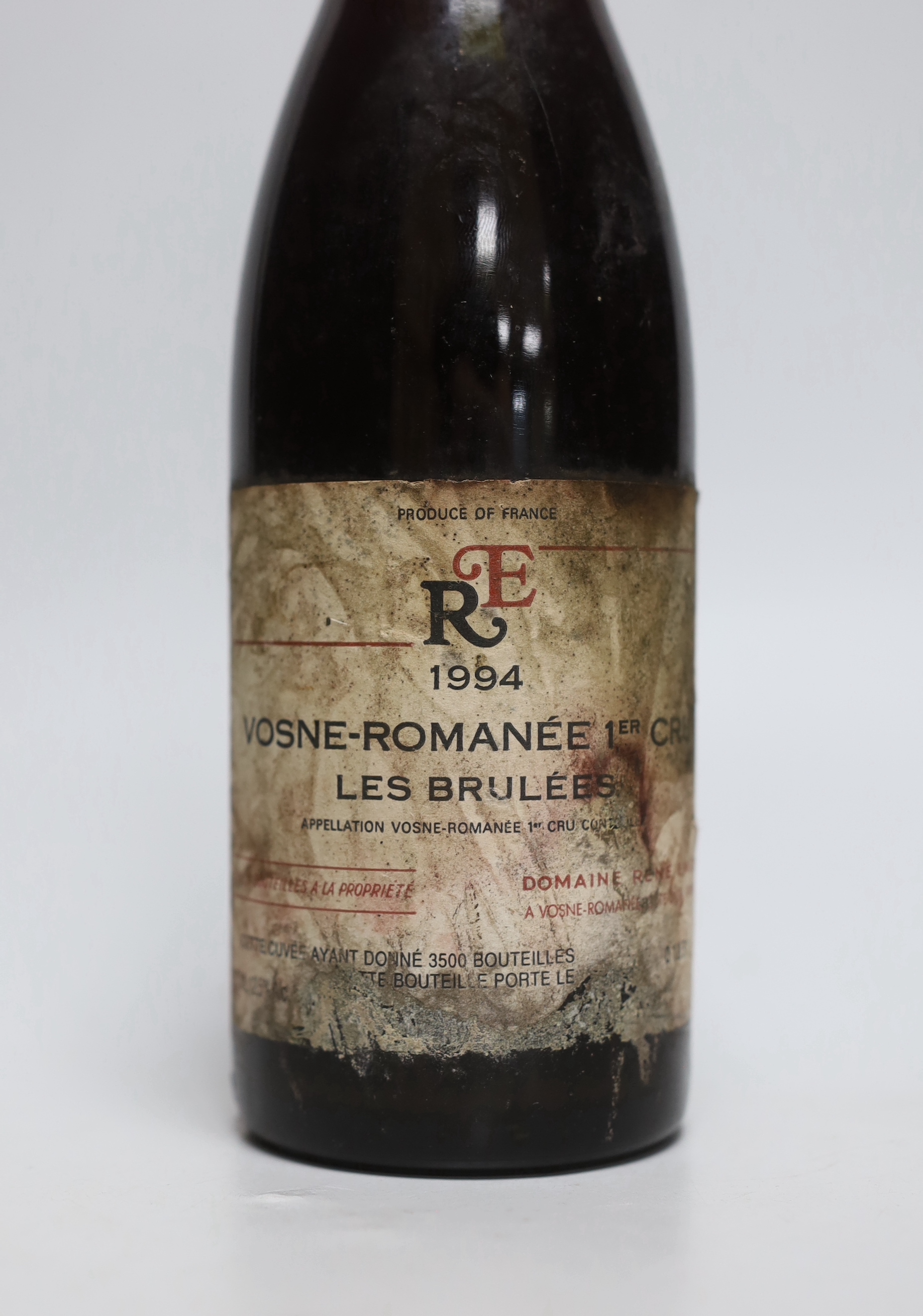 A bottle of 1994 Domaine Rene Engel Les Brulees